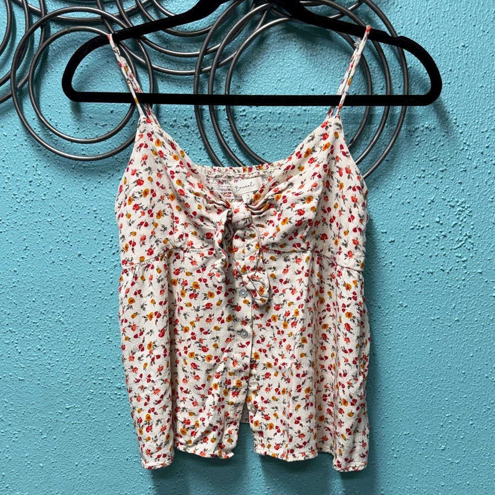 BE COOL Floral Camisole with Spaghetti Straps